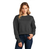 District Women's Charcoal Perfect Weight Fleece Cropped Crew