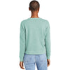 District Women's Heathered Eucalyptus Blue Perfect Tri Fleece V-Neck Sweatshirt