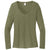 District Women's Military Green Frost Perfect Tri Long Sleeve V-Neck Tee