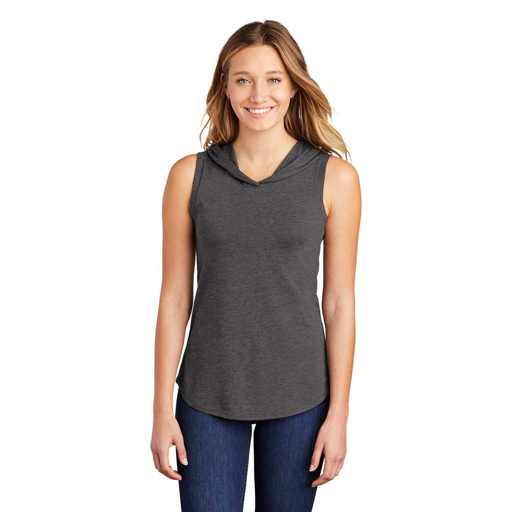 District Women's Heathered Charcoal Perfect Tri Sleeveless Hoodie