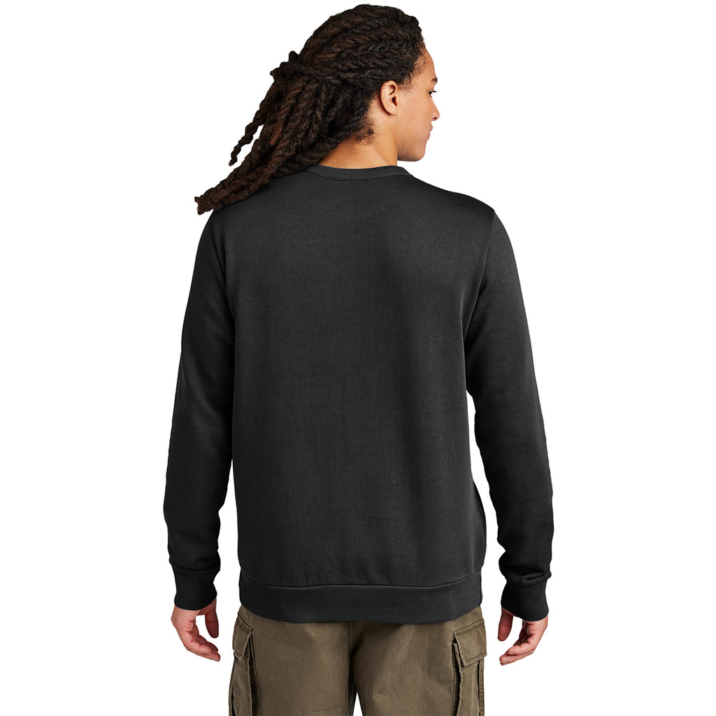 District Men's Black Wash Fleece Crew