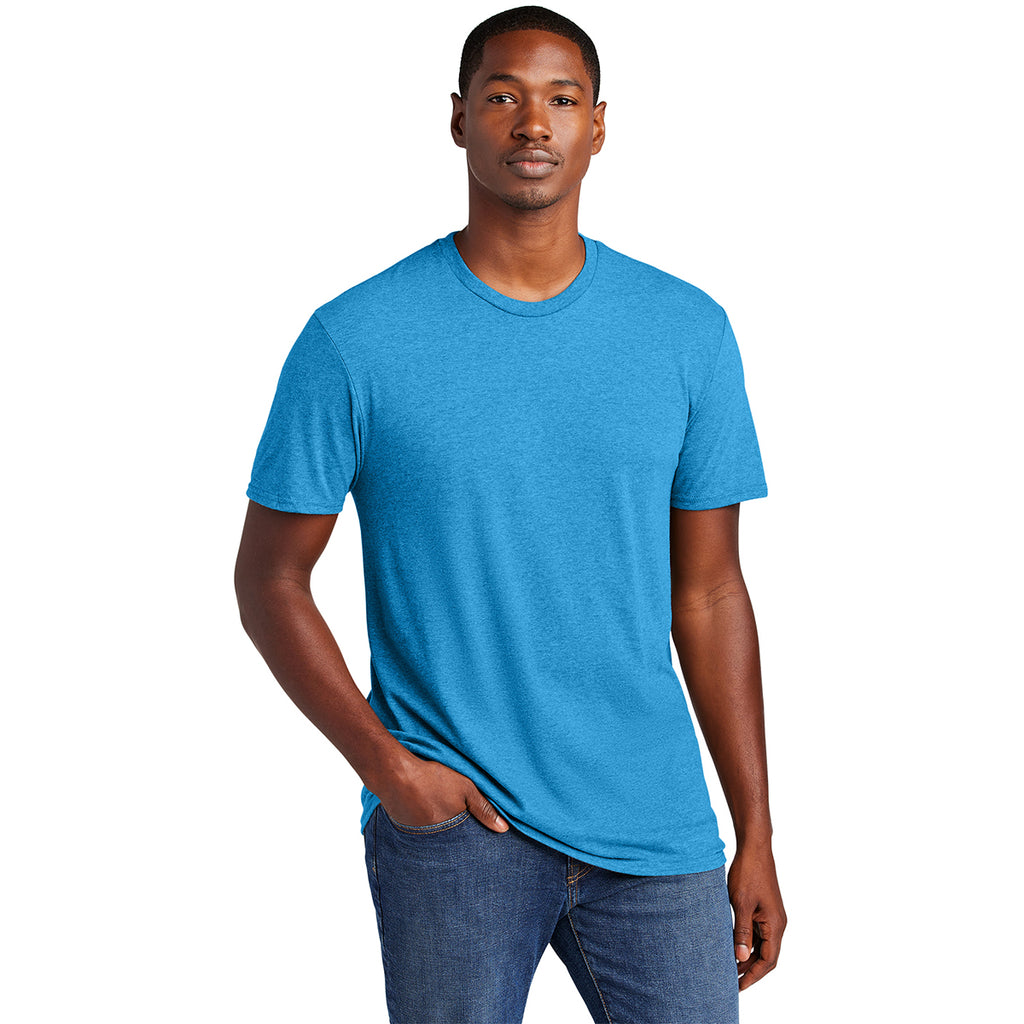 District Men's Heathered Bright Turquoise Very Important Tee