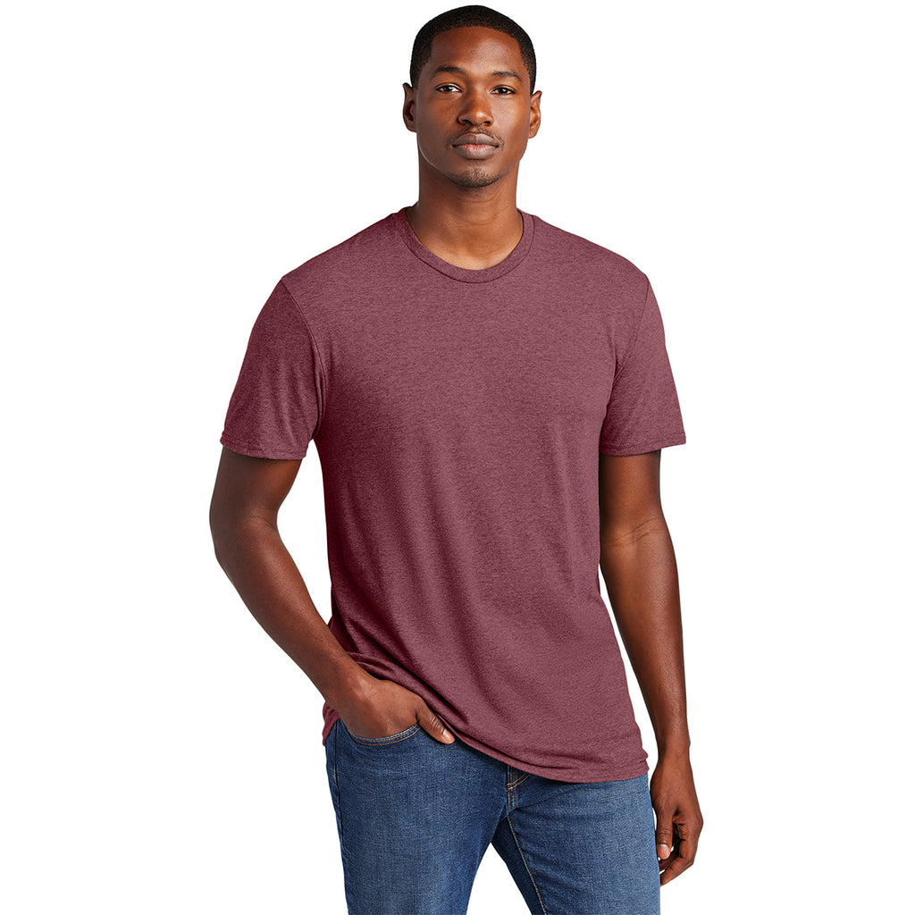 District Men's Heathered Cardinal Very Important Tee