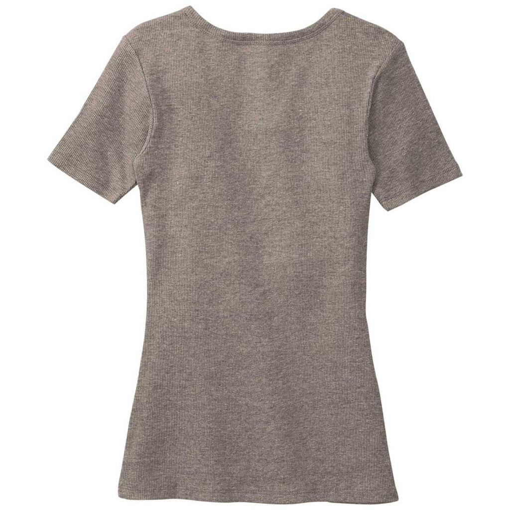 District Women's Grey Frost V.I.T. Rib Scoop Neck Tee