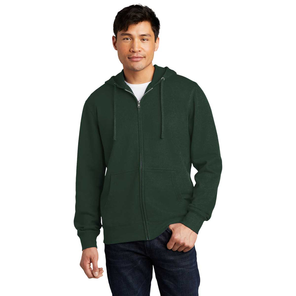 District Men's Forrest Green V.I.T. Fleece Full-Zip Hoodie