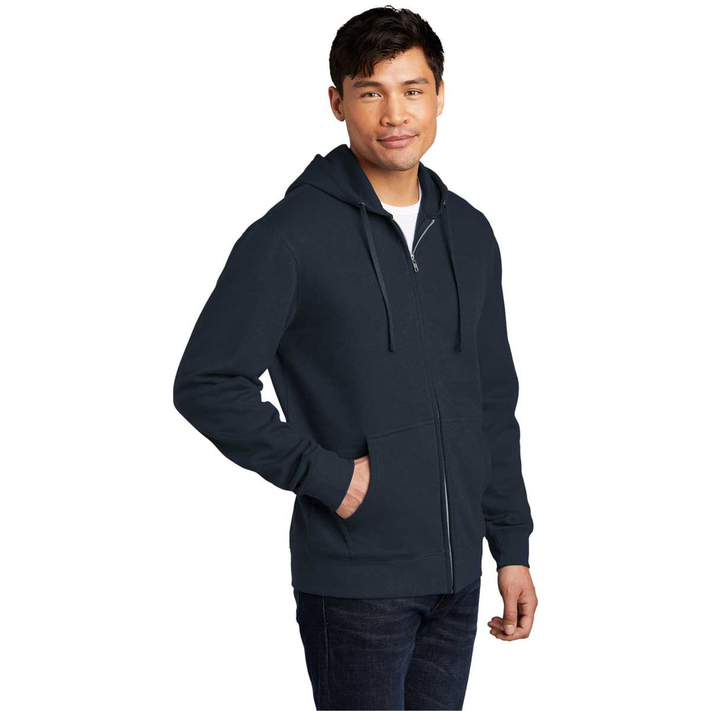 District Men's New Navy V.I.T. Fleece Full-Zip Hoodie