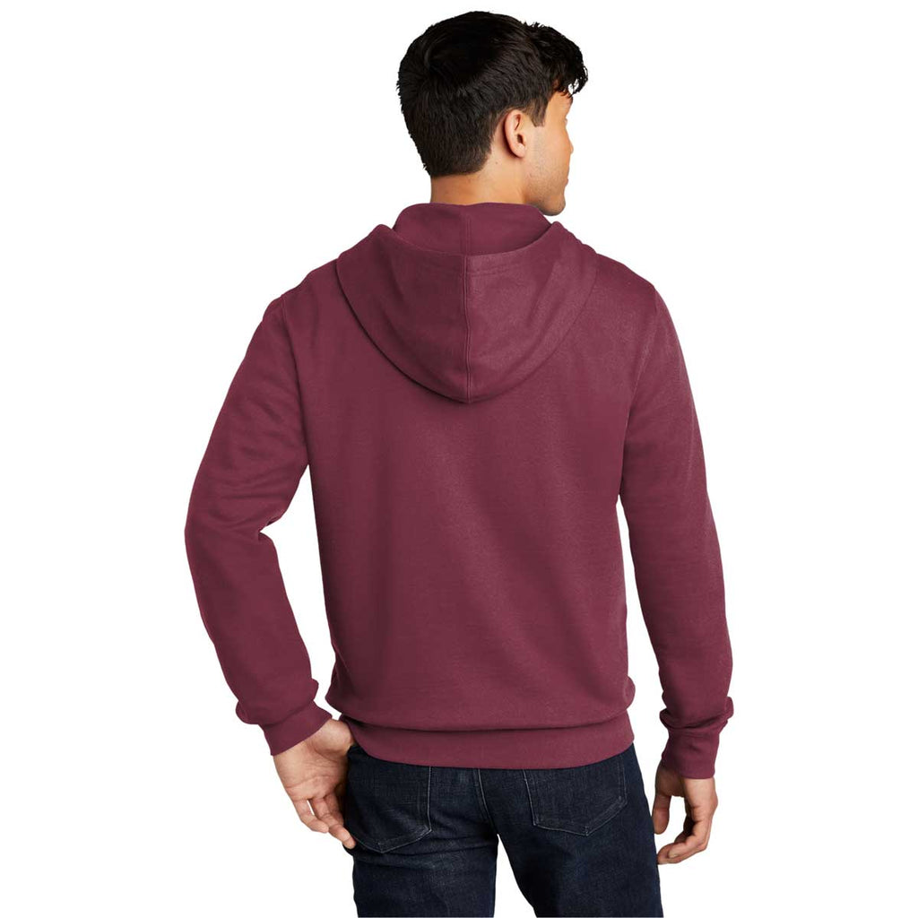 District Men's Plum V.I.T. Fleece Full-Zip Hoodie