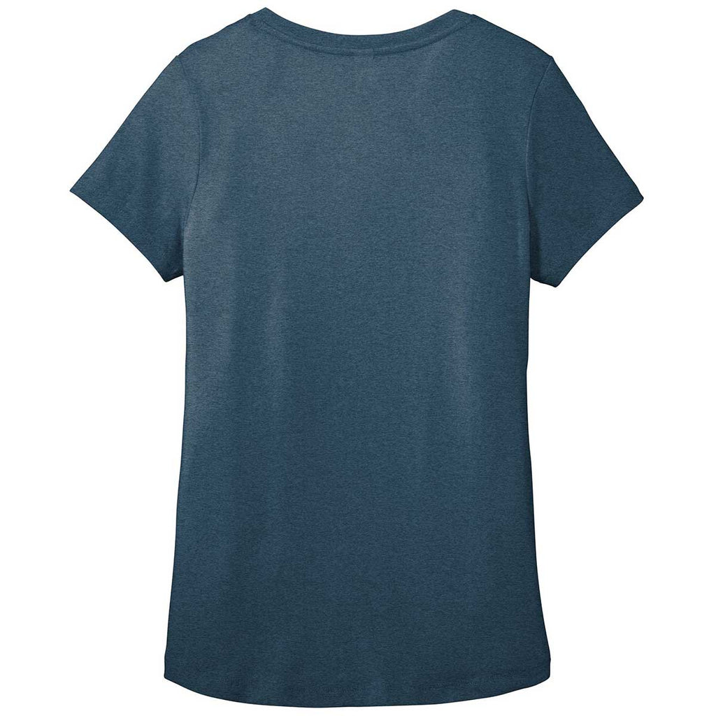 District Women's Heathered Neptune Blue Flex Scoop Neck Tee