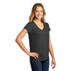 District Women's Charcoal Heather Re-Tee V-Neck