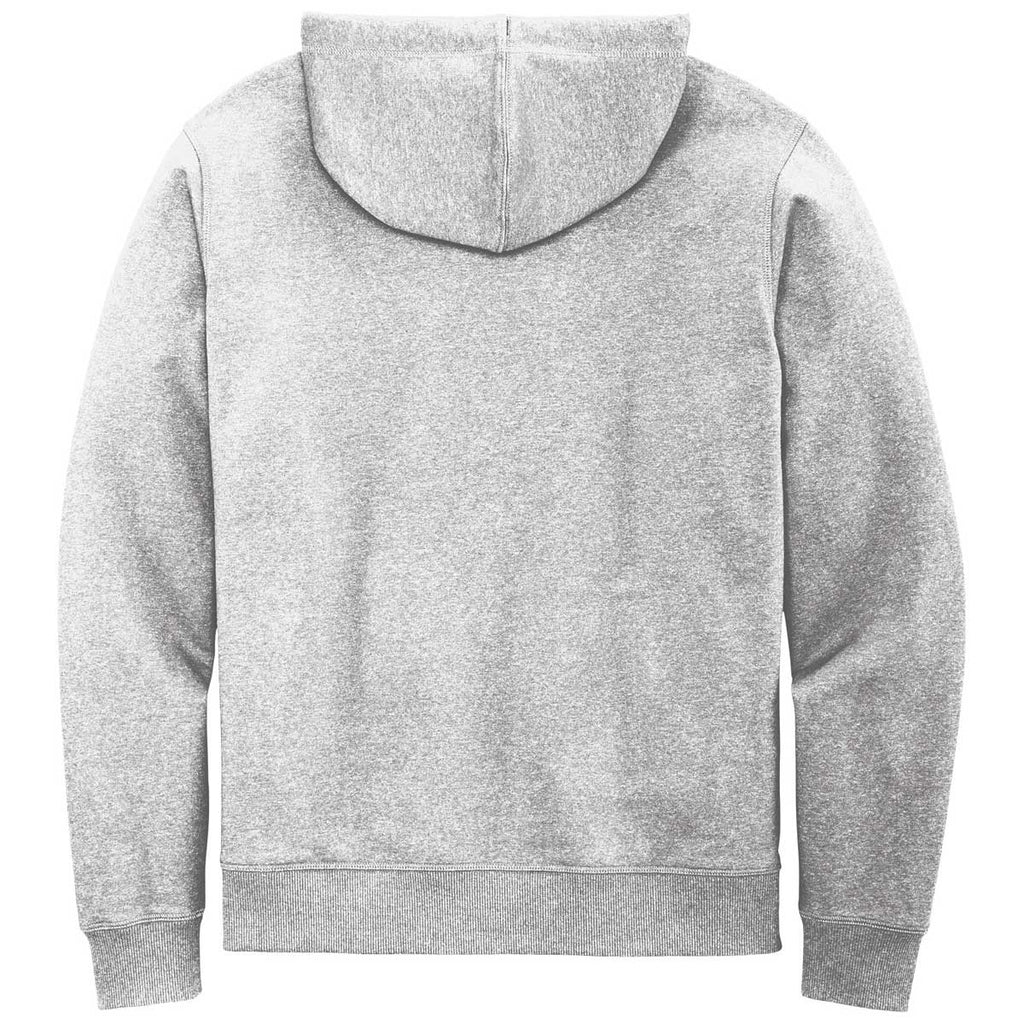 District Men's Light Heather Grey Re-Fleece Full-Zip Hoodie