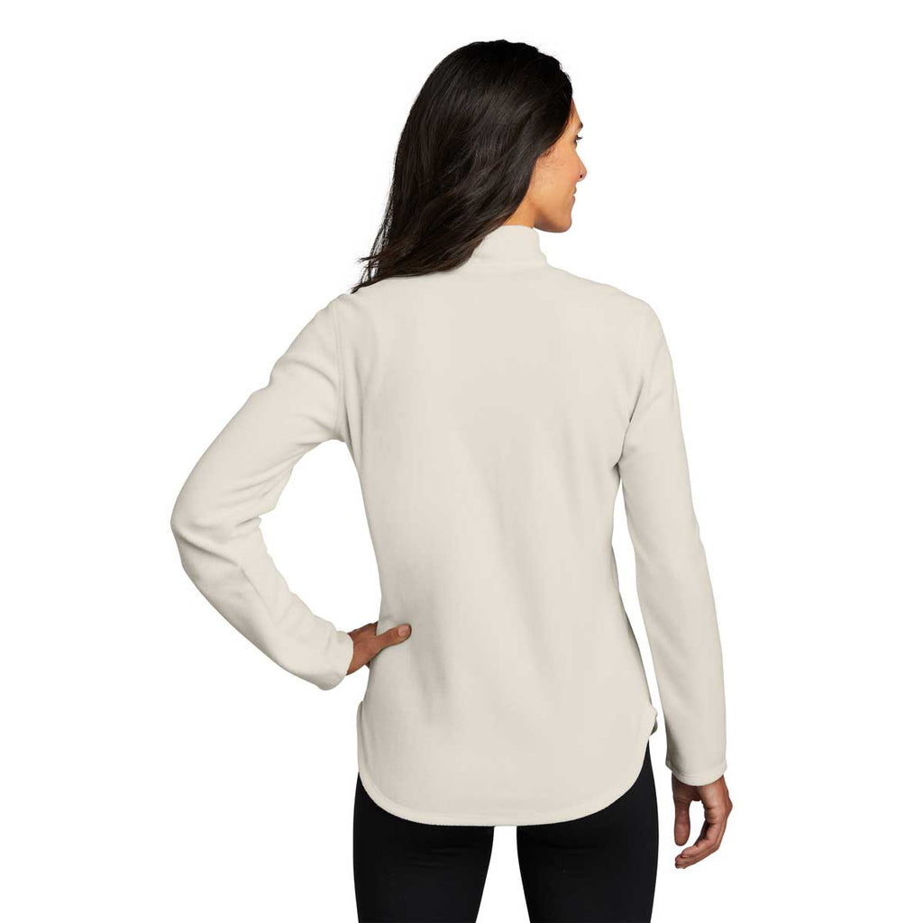 Eddie Bauer Women's Ivory Half Zip Microfleece Jacket