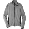 Eddie Bauer Men's Grey Heather Full-Zip Heather Stretch Fleece Jacket