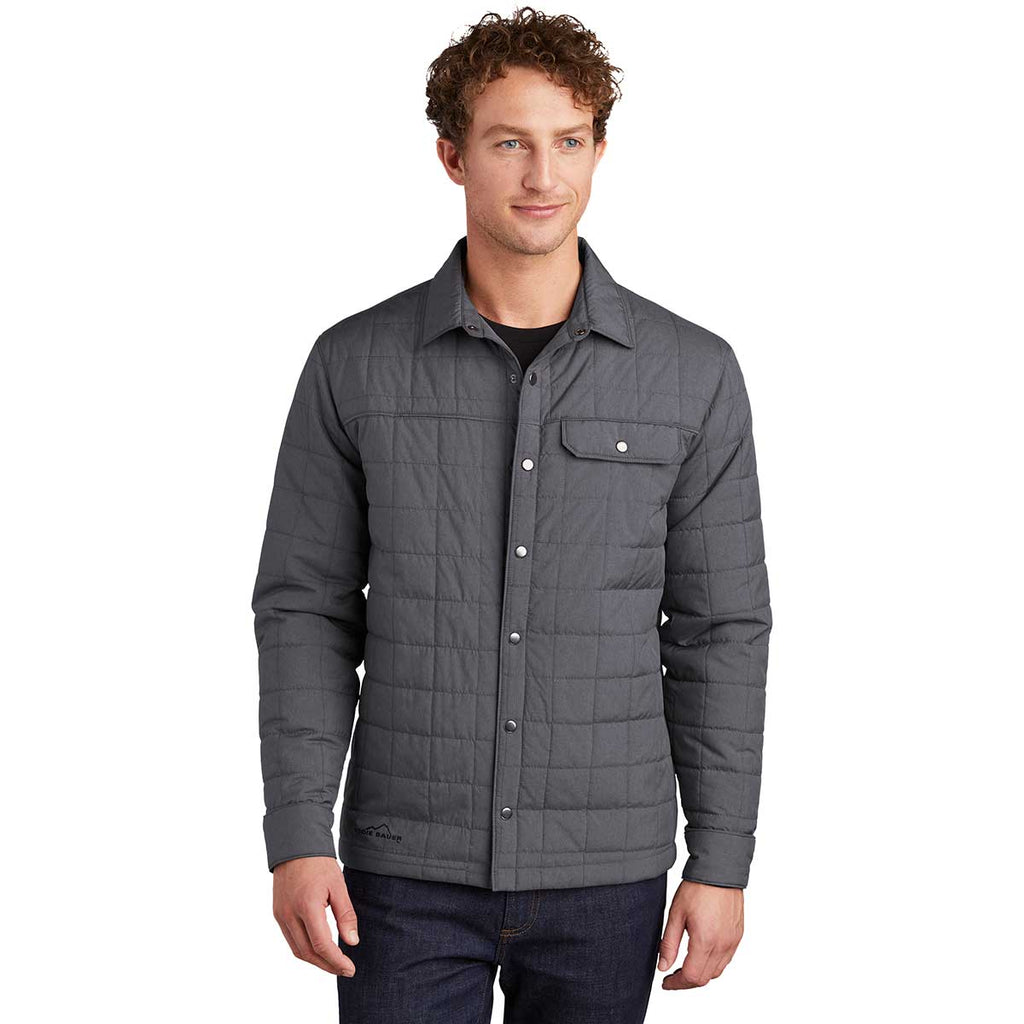 Eddie Bauer Men's Charcoal Grey Heather Shirt Jacket