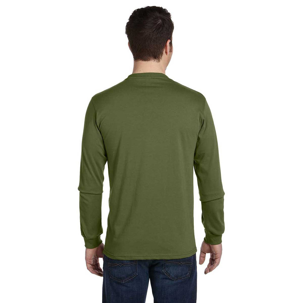 Econscious Men's Olive Organic Cotton Classic Long-Sleeve T-Shirt