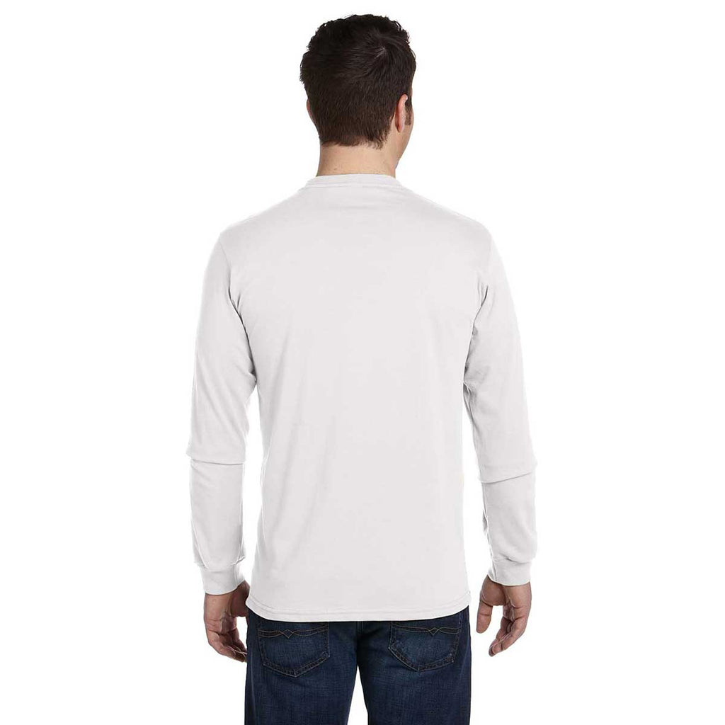 Econscious Men's White Organic Cotton Classic Long-Sleeve T-Shirt