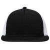 Pacific Headwear Black/White/Black Premium M2 Performance Trucker FlexFit Cap