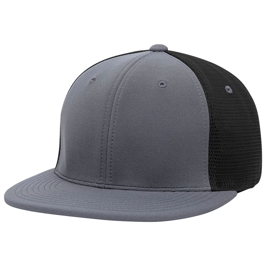 Pacific Headwear Graphite/Black/Graphite Premium M2 Performance Trucker FlexFit Cap