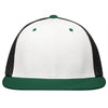 Pacific Headwear White/Black/Dark Green Premium M2 Performance Trucker FlexFit Cap