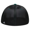 Pacific Headwear White/Black/Dark Green Premium M2 Performance Trucker FlexFit Cap