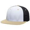 Pacific Headwear White/Black/Vegas Premium M2 Performance Trucker FlexFit Cap