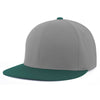 Pacific Headwear Silver/Dark Green Premium A/C2 Performance FlexFit Cap