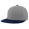 Pacific Headwear Silver/Navy Premium A/C2 Performance FlexFit Cap