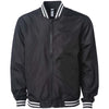 Independent Trading Co. Unisex Black/White Stripe Lightweight Bomber Jacket