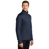 Port Authority Men's Dress Blue Navy Heather Diamond Fleece Quarter Zip Pullover