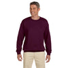 Hanes Men's Maroon 9.7 oz. Ultimate Cotton 90/10 Fleece Crew