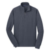 Port Authority Men's Slate Grey 1/4 Zip Slub Fleece Pullover