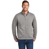 Port Authority Men's Deep Smoke Heather Arc Sweater Fleece Jacket