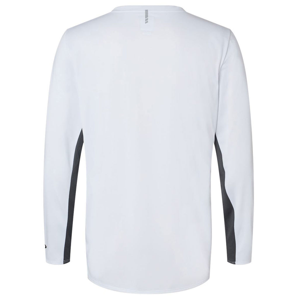 Oakley Men's White Team Issue Hydrolix Long Sleeve T-Shirt