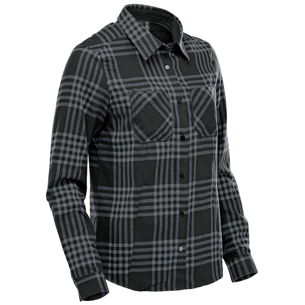 Stormtech Women's Carbon/ Black Santa Fe Long Sleeve Shirt