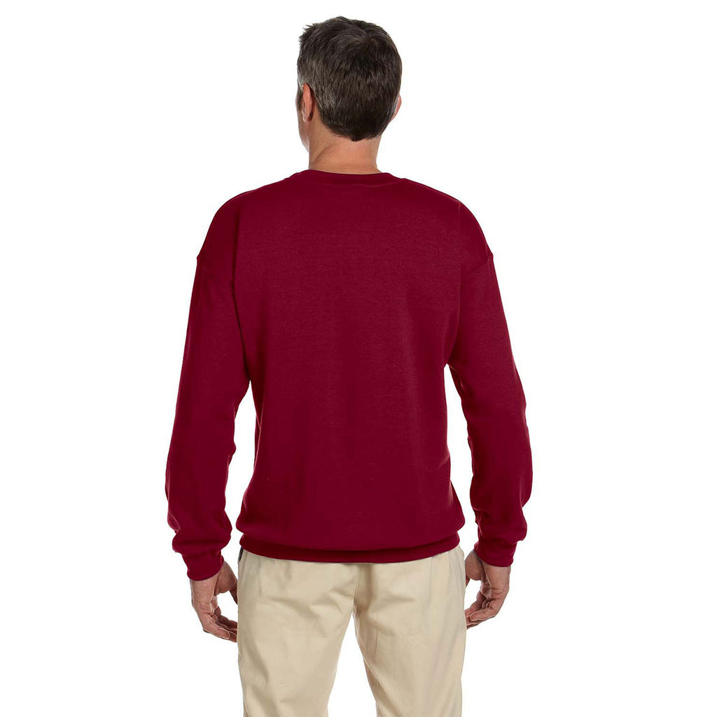 Gildan Unisex Antique Cherry Red Heavy Blend 50/50 Fleece Crew