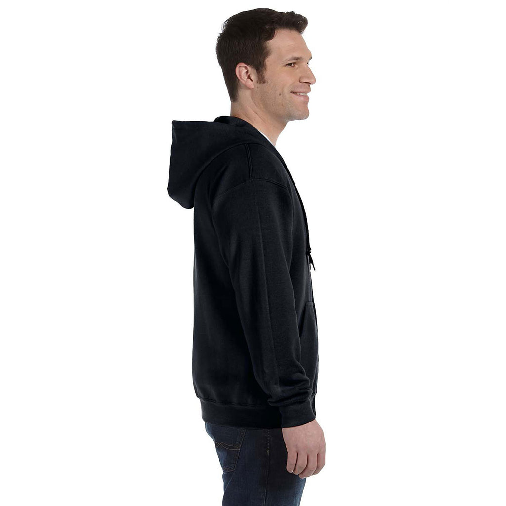 Gildan Unisex Black Heavy Blend 50/50 Full Zip Hoodie