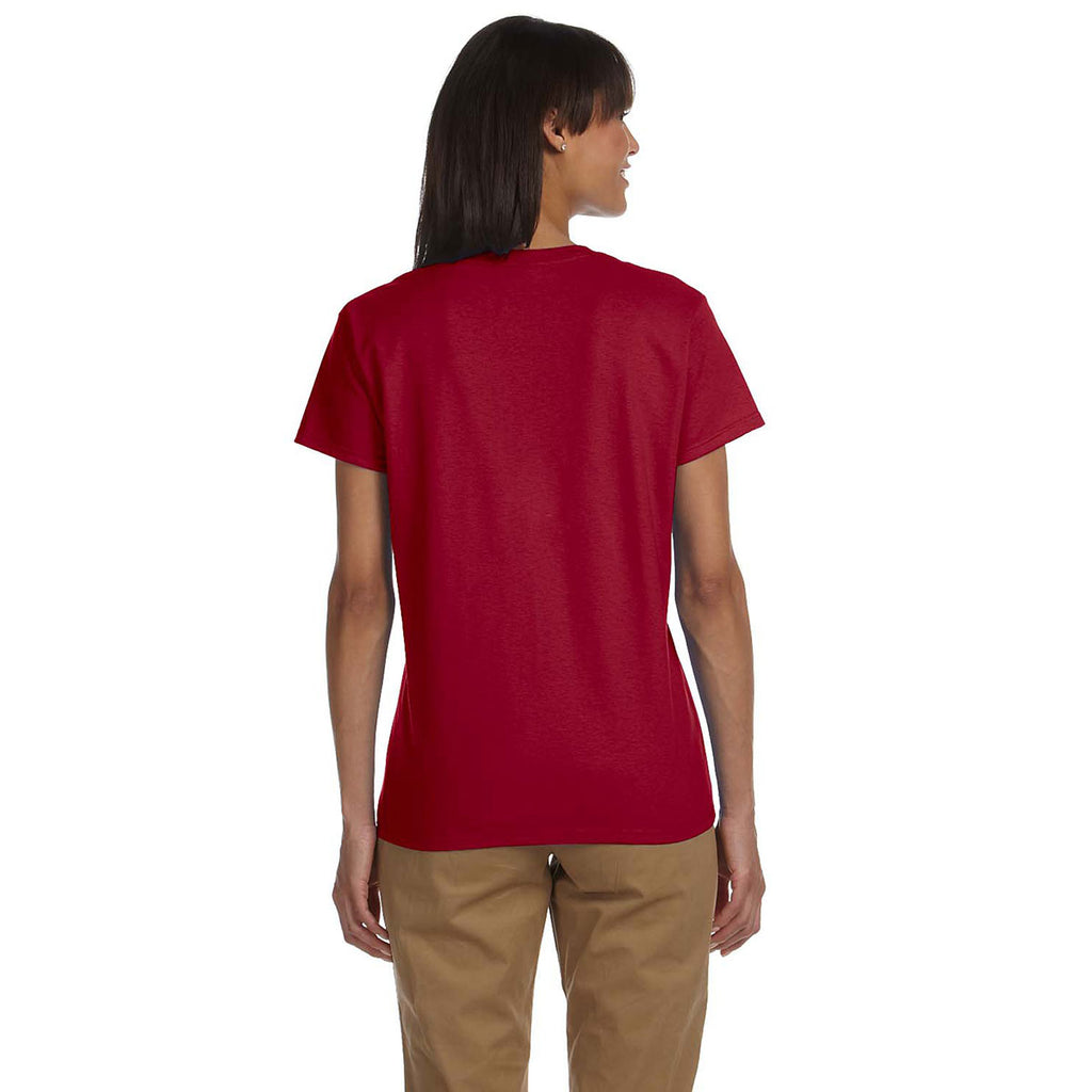 Gildan Women's Cardinal Red Ultra Cotton 6 oz. T-Shirt