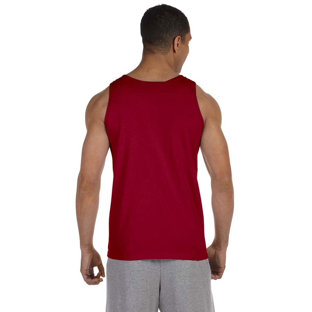 Gildan Men's Cardinal Red Ultra Cotton 6 oz. Tank