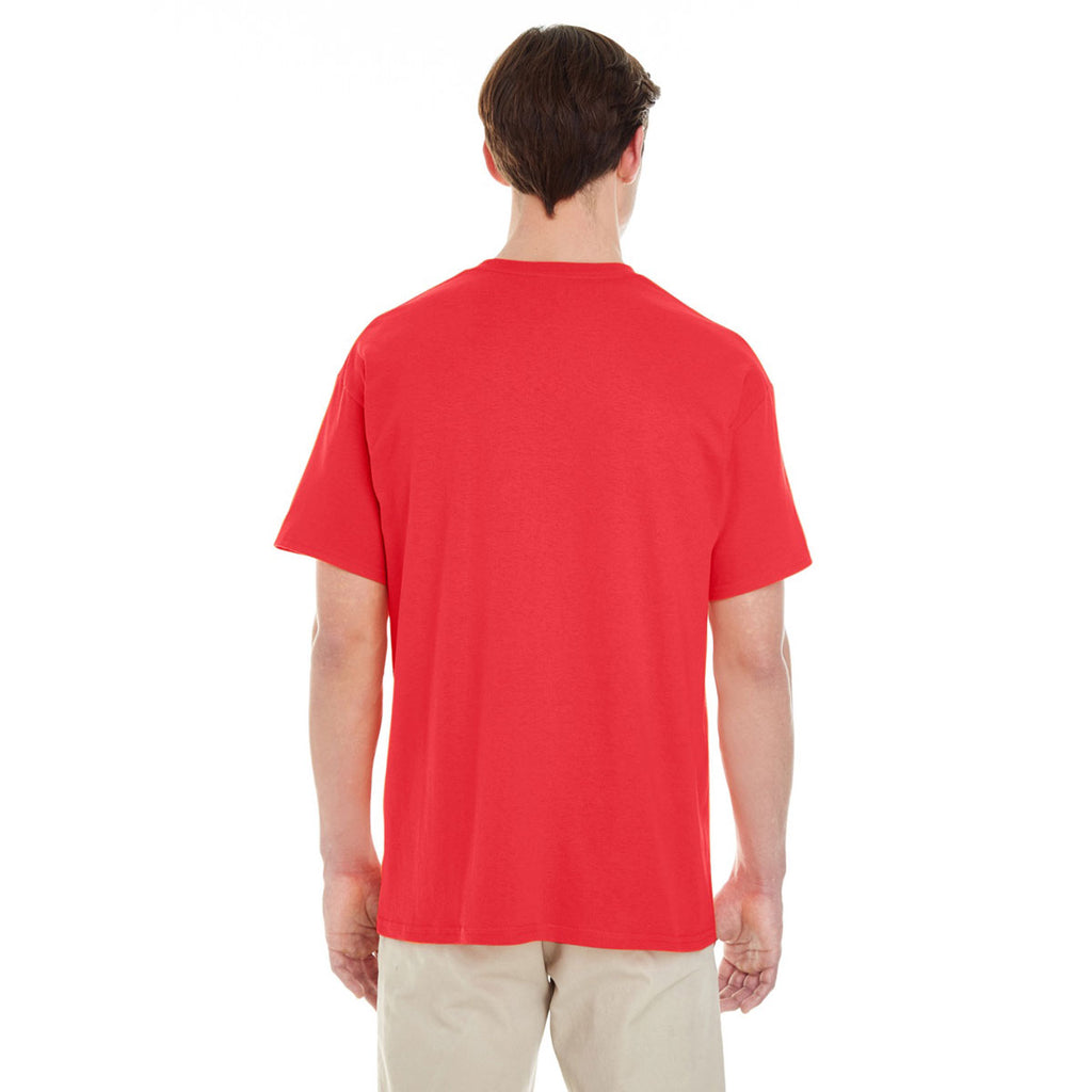 Gildan Men's Red Heavy Cotton 5.3 oz. Pocket T-Shirt