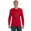 Gildan Men's Red 5.3 oz. Long Sleeve T-Shirt