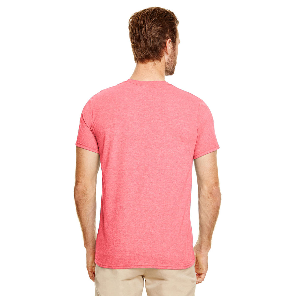 Gildan Men's Heather Coral Silk Softstyle 4.5 oz. T-Shirt