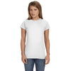 Gildan Women's White Softstyle 4.5 oz. Fitted T-Shirt