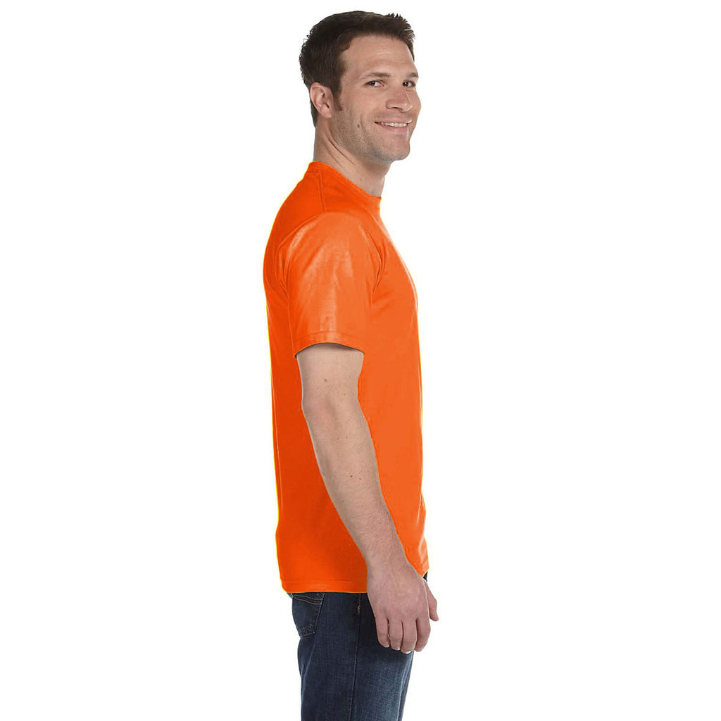 Gildan Unisex Safety Orange 5.5 oz. 50/50 T-Shirt