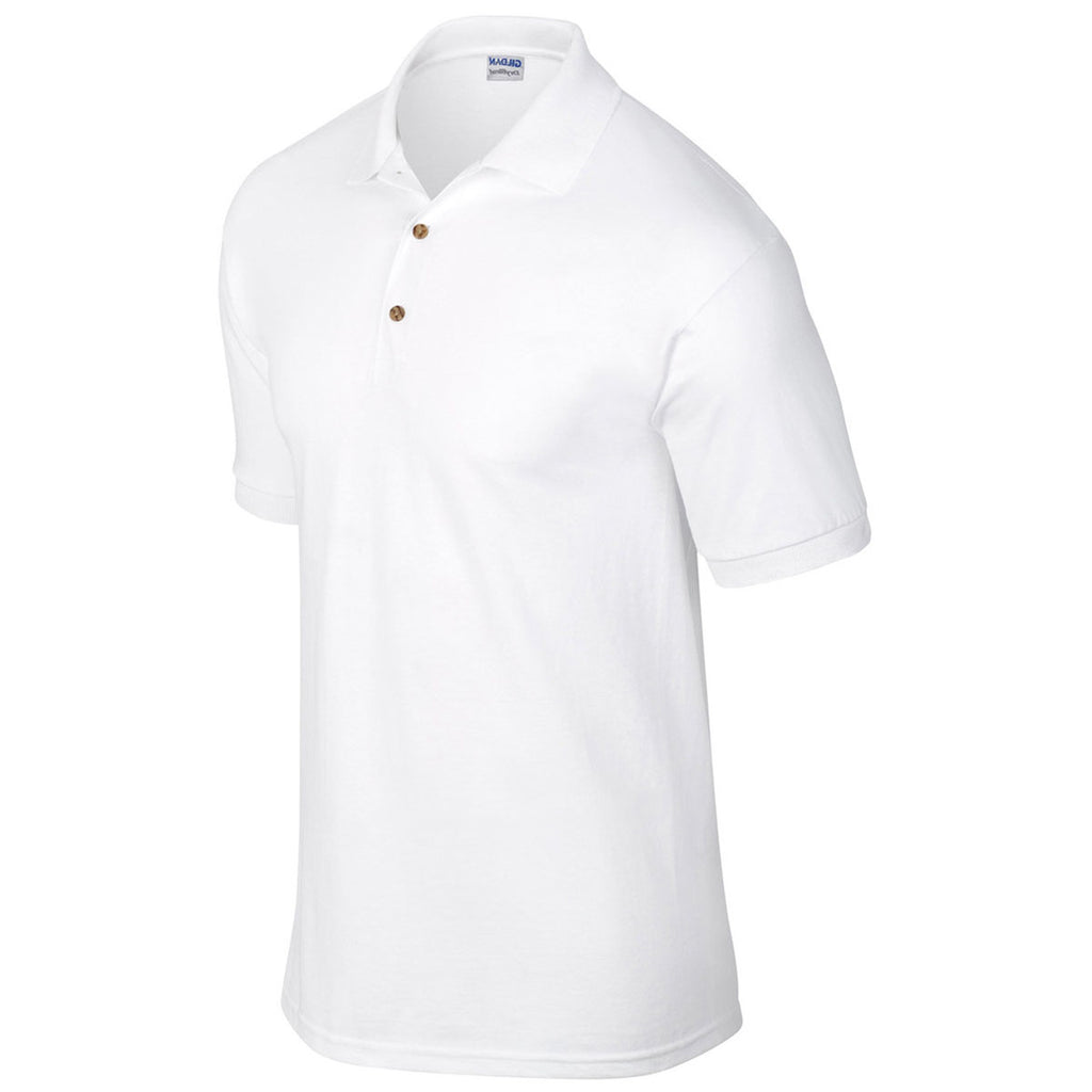 Gildan Men's White 6 oz. 50/50 Jersey Polo