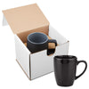 Primeline Black 12 oz Contemporary Challenger Cafe Ceramic Mug