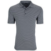 Greg Norman Men's Black Protek Micro Stripe Polo