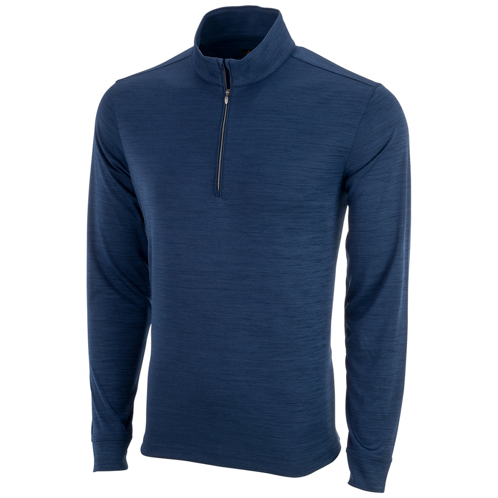 Greg Norman Men's Navy Heather Utility 1/4 Zip Pullover