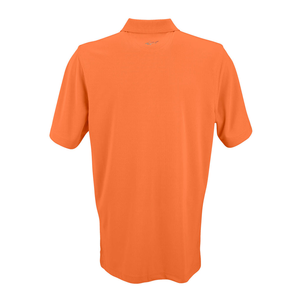 Greg Norman Men's Orange Play Dry Performance Mesh Polo