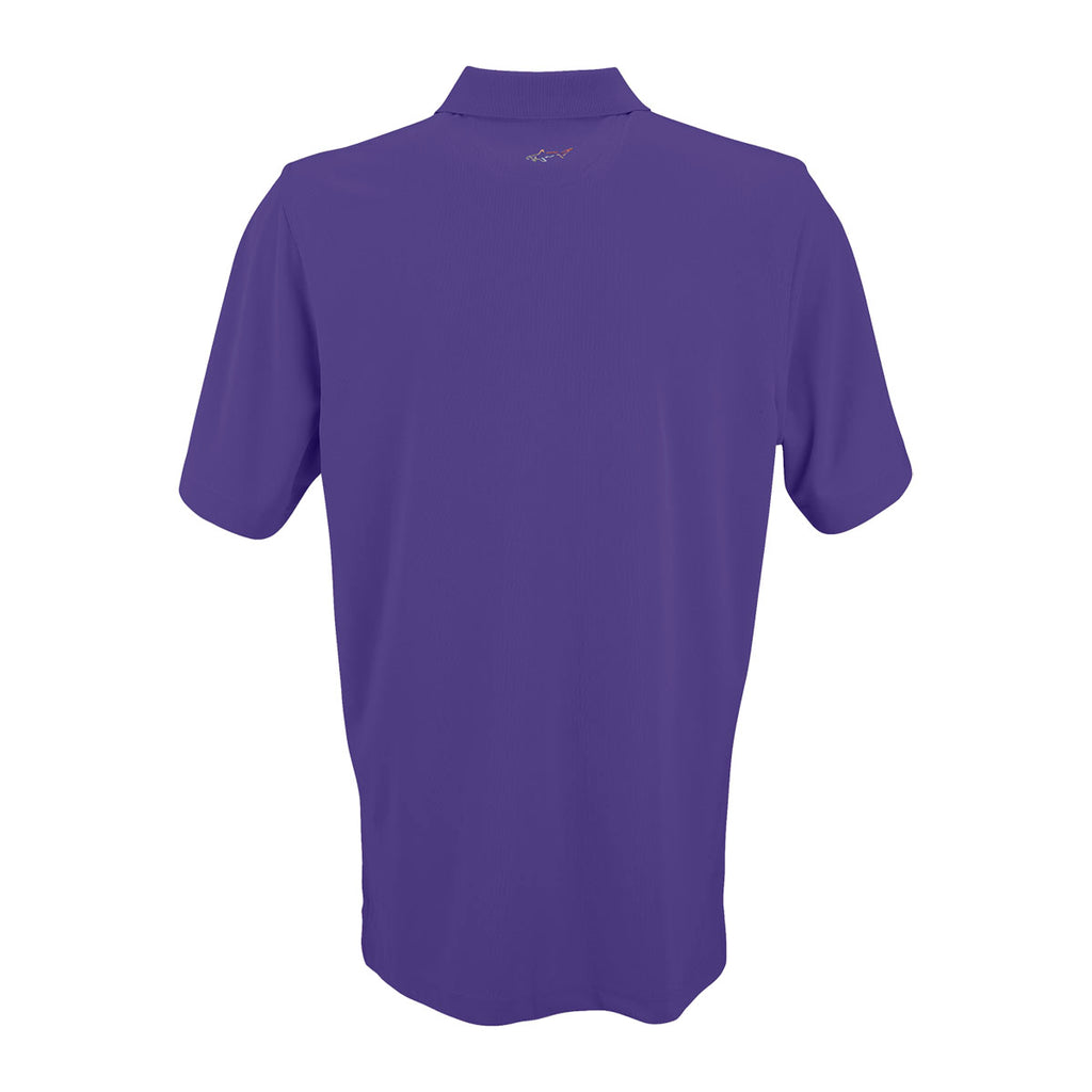 Greg Norman Men's Purple Play Dry Performance Mesh Polo