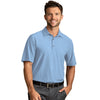 Greg Norman Men's Blue Stream X-Lite 50 Solid Woven Polo