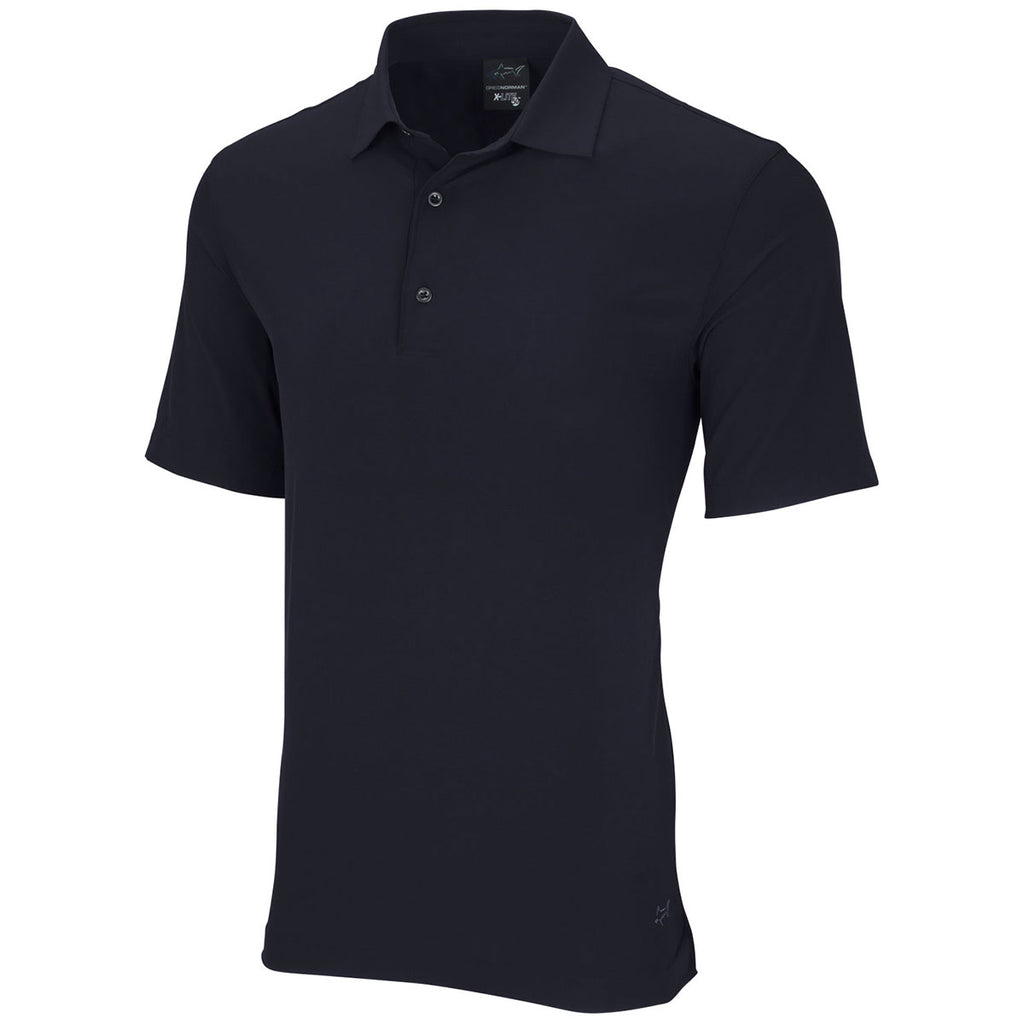 Greg Norman Men's Navy X-Lite 50 Solid Woven Polo